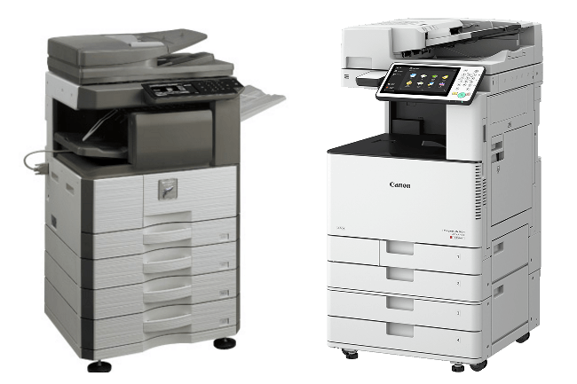 Sharp and Canon Copiers